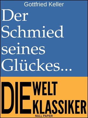 Der Schmied seines Glückes bookCoverFor