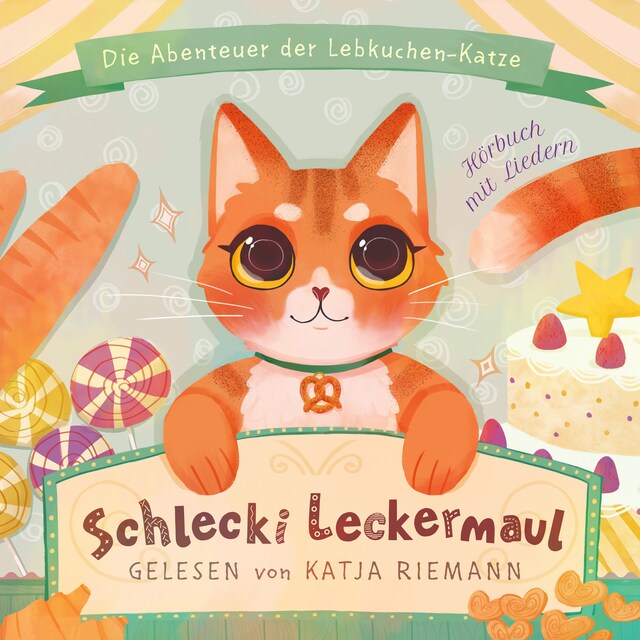 Portada de libro para Schlecki Leckermaul, die Abenteuer der Lebkuchen-Katze