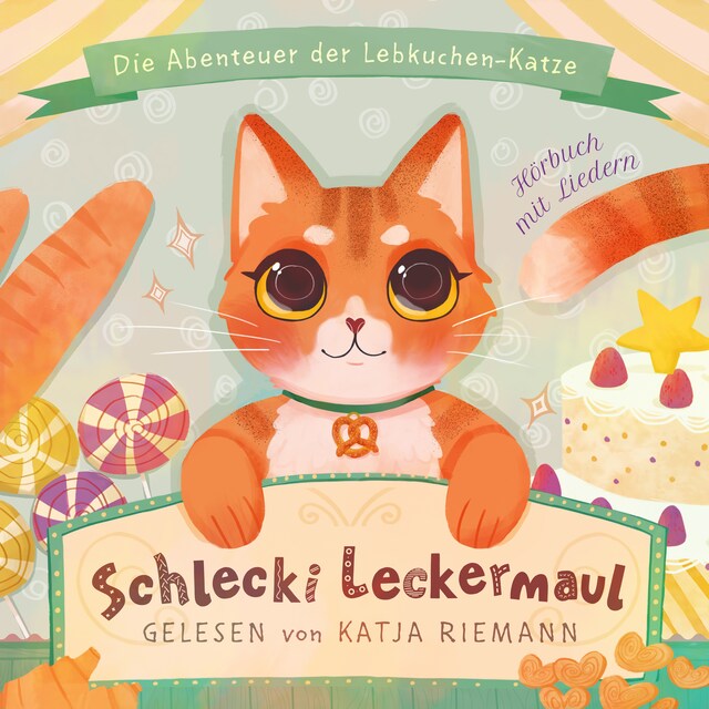 Schlecki Leckermaul, die Abenteuer der Lebkuchen-Katze Buchcover für Schlecki Leckermaul, die Abenteuer der Lebkuchen-Katze