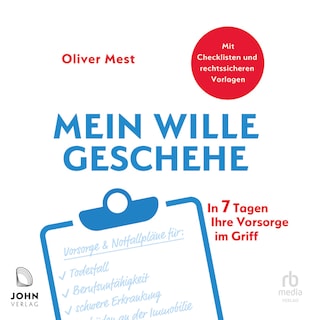 Mein Wille geschehe als Hörbuch