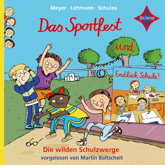 Couverture de livre pour Die wilden Schulzwerge - Endlich Schule! / Das Sportfest