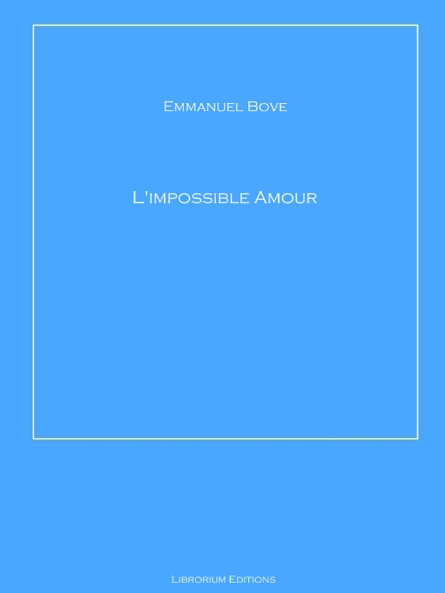 Portada de libro para L'impossible Amour