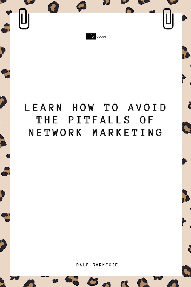 Book cover for Learn How to Avoid the Pitfalls of Network Marketing