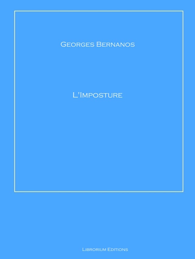 Book cover for L'Imposture