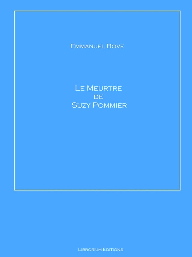 Book cover for Le Meurtre de Suzy Pommier