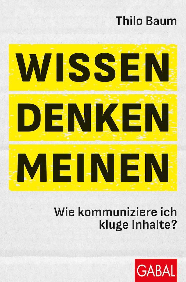Book cover for Wissen, denken, meinen