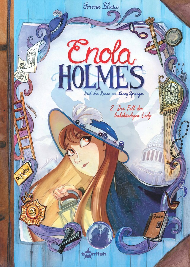 Book cover for Enola Holmes (Comic). Band 2