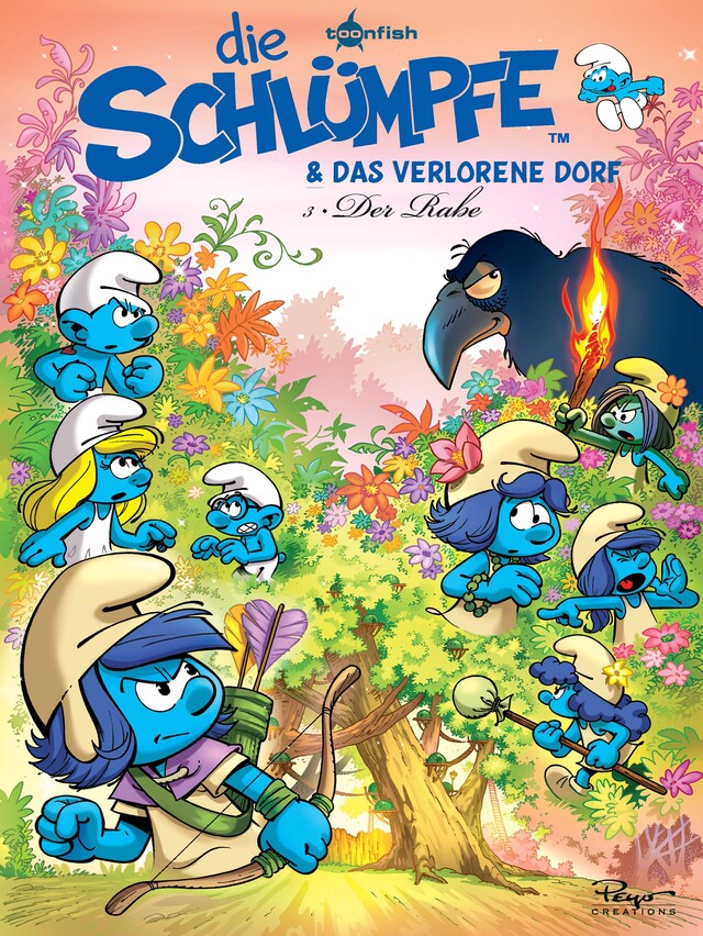 Copertina del libro per Die Schlümpfe und das verlorene Dorf. Band 3