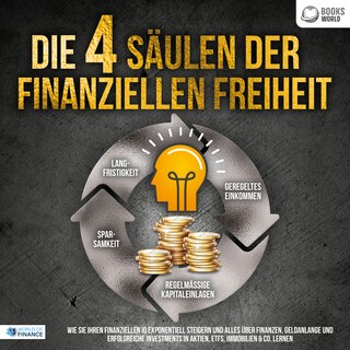 Die 4 Säulen der finanziellen Freiheit: Wie Sie Ihren finanziellen IQ exponentiell steigern und alles über Finanzen, Geldanlange und erfolgreiche Investments in Aktien, ETFs, Immobilien & Co. lernen als Hörbuch