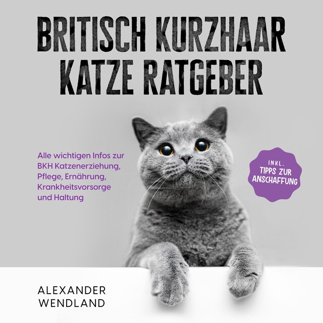 Buchcover für Britisch Kurzhaar Katze Ratgeber: Alle wichtigen Infos zur BKH Katzenerziehung, Pflege, Ernährung, Krankheitsvorsorge und Haltung - inkl. Tipps zur Anschaffung