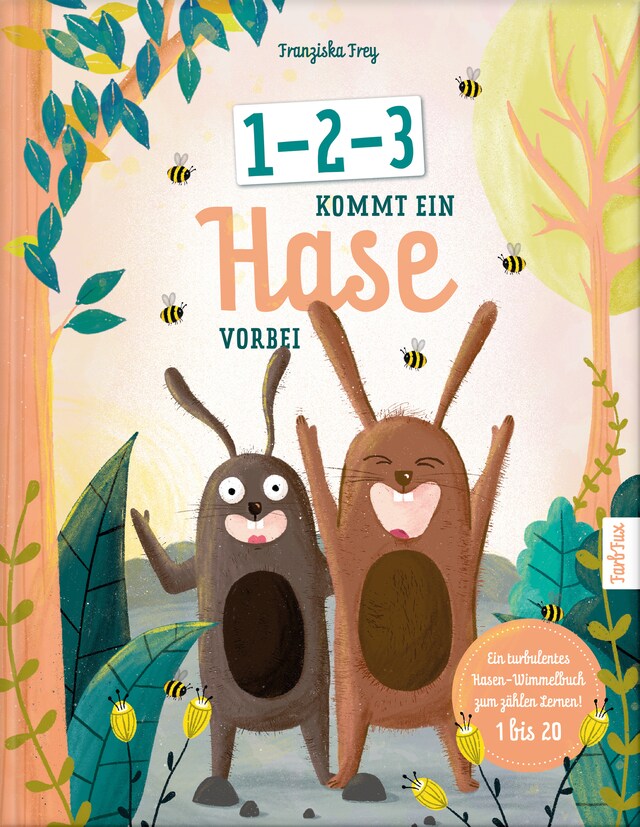 Portada de libro para 1-2-3 kommt ein Hase vorbei