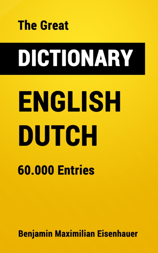 Boekomslag van The Great Dictionary English - Dutch