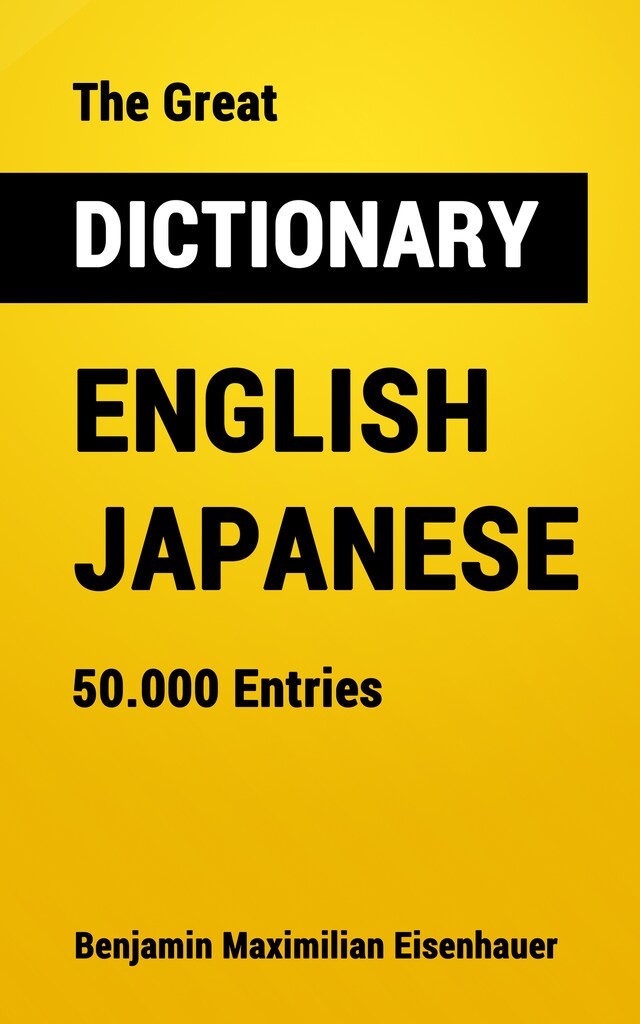 Buchcover für The Great Dictionary English - Japanese