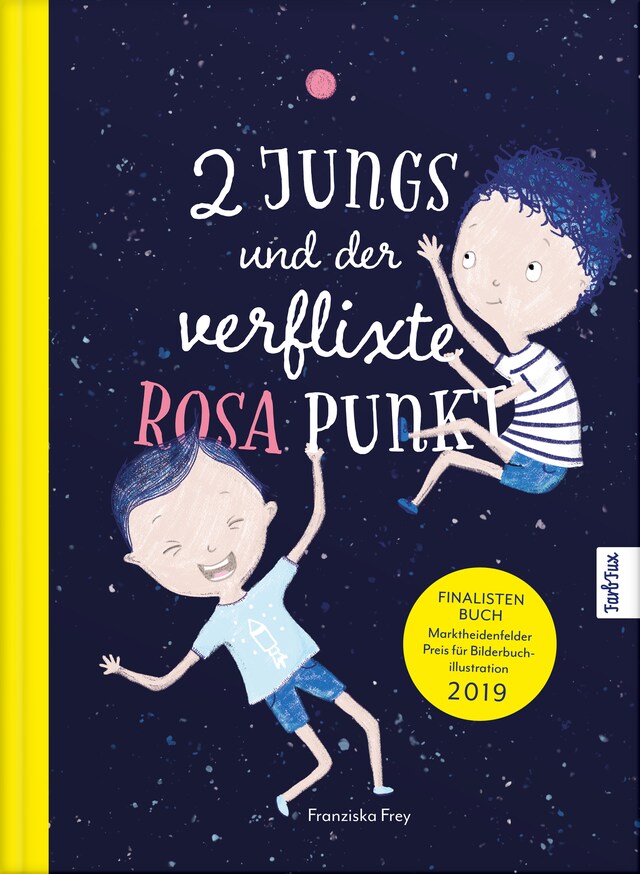 Portada de libro para Zwei Jungs und der verflixte rosa Punkt