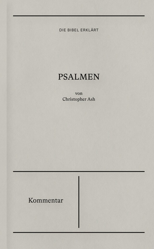 Buchcover für Psalmen - Kommentar