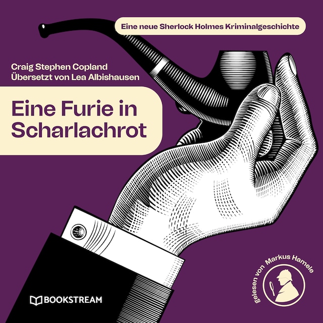 Portada de libro para Eine Furie in Scharlachrot - Eine neue Sherlock Holmes Kriminalgeschichte (Ungekürzt)