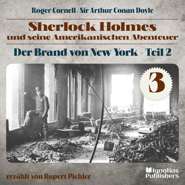 Buchcover für Der Brand von New York - Teil 2 (Sherlock Holmes und seine Amerikanischen Abenteuer, Folge 3)