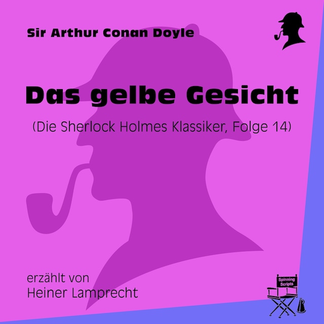 Kirjankansi teokselle Das gelbe Gesicht (Die Sherlock Holmes Klassiker, Folge 14)