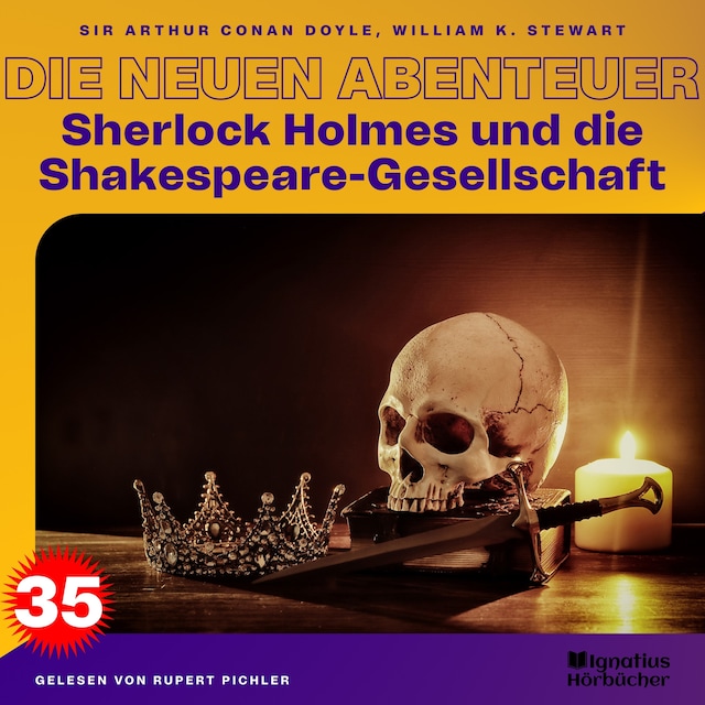 Buchcover für Sherlock Holmes und die Shakespeare-Gesellschaft (Die neuen Abenteuer, Folge 35)