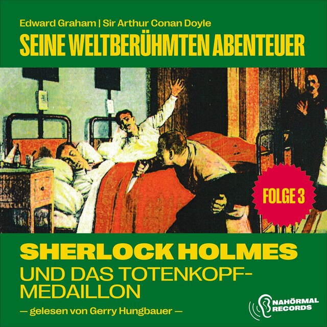 Kirjankansi teokselle Sherlock Holmes und das Totenkopf-Medaillon (Seine weltberühmten Abenteuer, Folge 3)