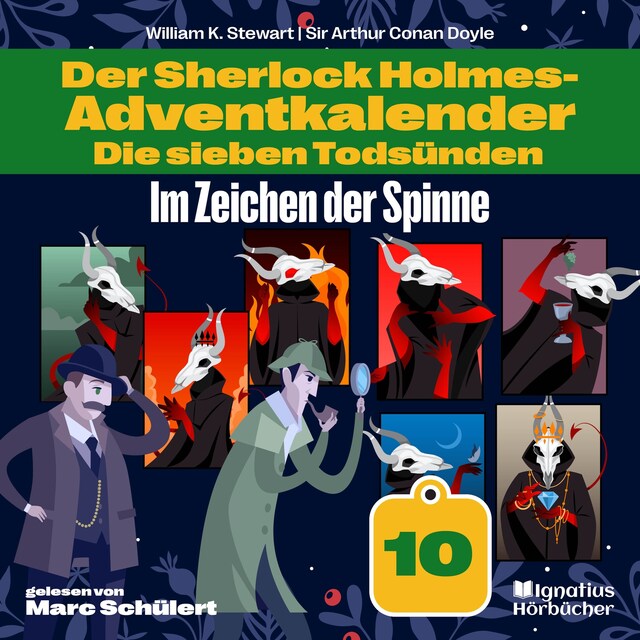 Book cover for Im Zeichen der Spinne (Der Sherlock Holmes-Adventkalender: Die sieben Todsünden, Folge 10)