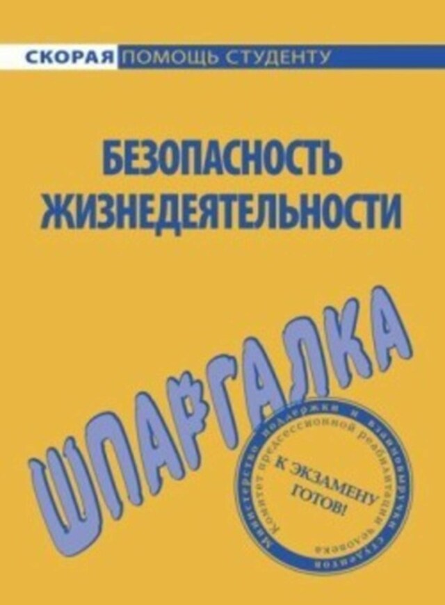 Book cover for Безопасность жизнедеятельности. Шпаргалка