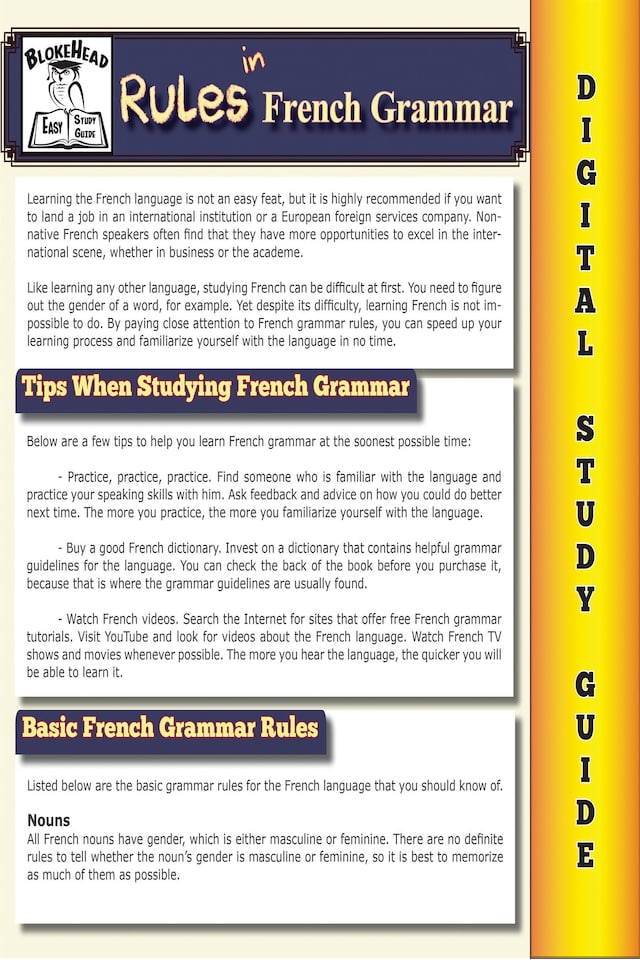 Boekomslag van French Grammar ( Blokehead Easy Study Guide)
