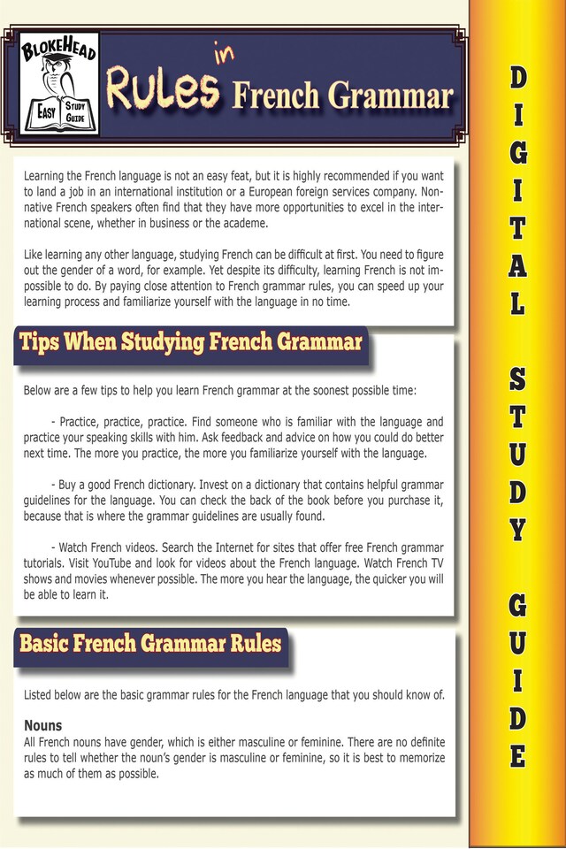 Buchcover für French Grammar ( Blokehead Easy Study Guide)