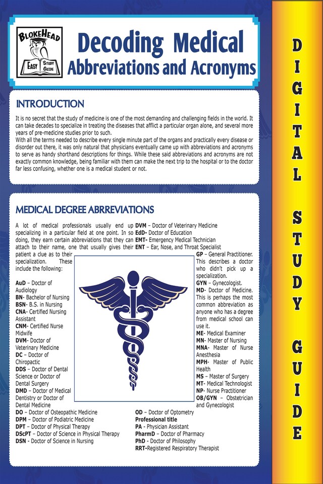 Boekomslag van Medical Abbreviations and Acronyms (Blokehead Easy Study Guide)
