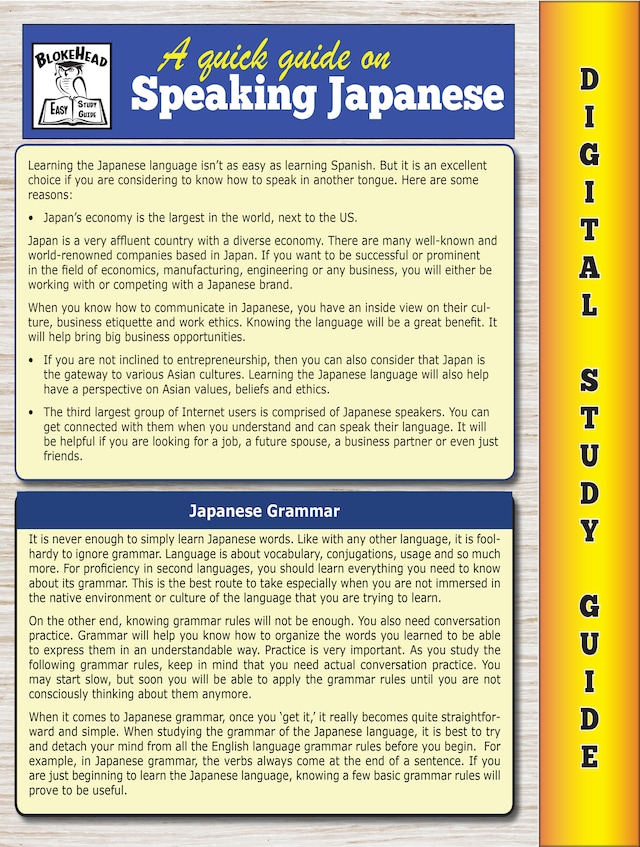 Boekomslag van Japanese Grammar ( Blokehead Easy Study Guide)