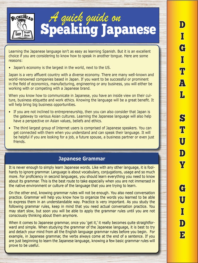 Bogomslag for Japanese Grammar ( Blokehead Easy Study Guide)