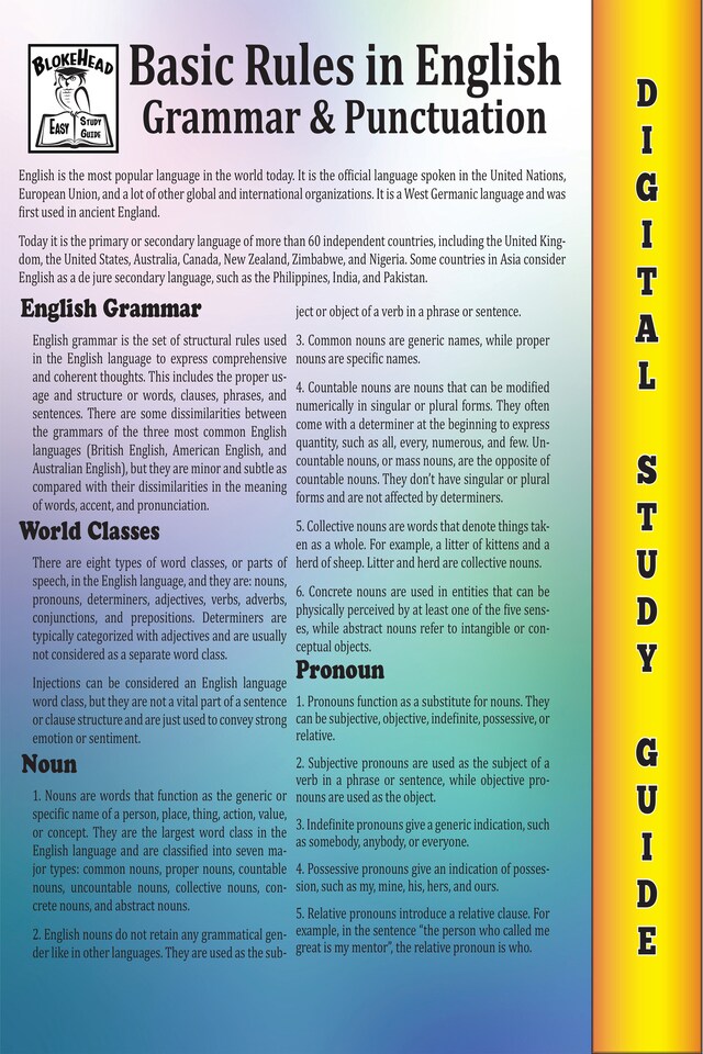 Boekomslag van English Grammar ( Blokehead Easy Study Guide)