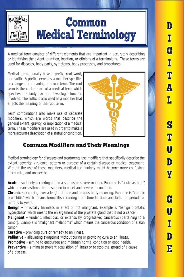Book cover for Common Medical Terminology (Blokehead Easy Study Guide)