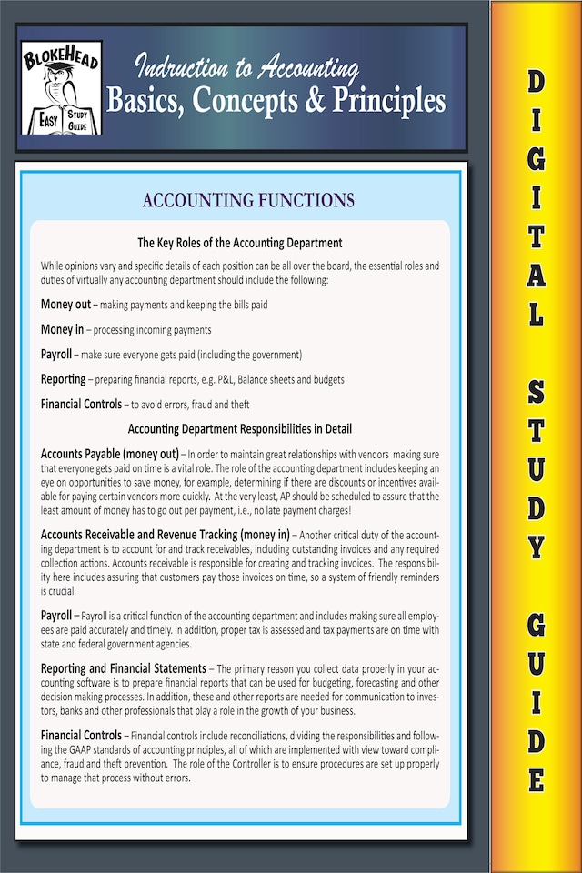 Boekomslag van Accounting Basics, Concepts & Principles (Blokehead Easy Study Guide)
