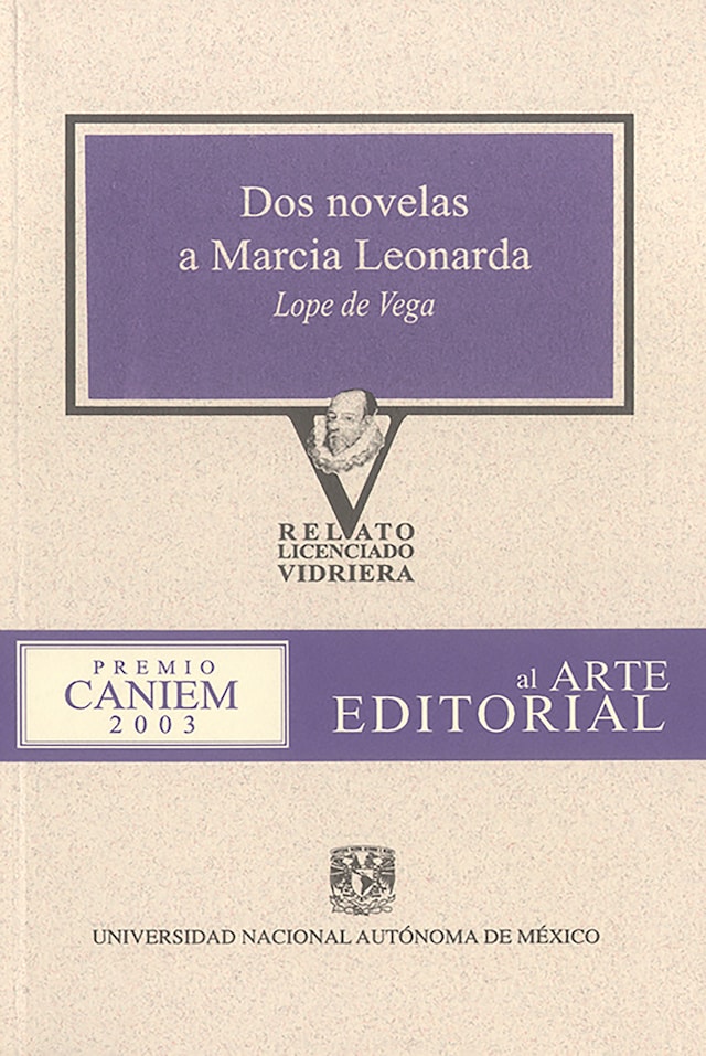Book cover for Dos novelas a Marcia Leonarda