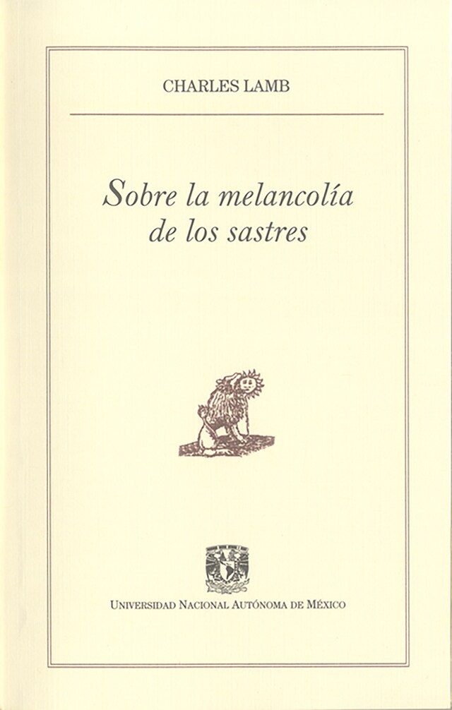 Book cover for Sobre la melancolía de los sastres