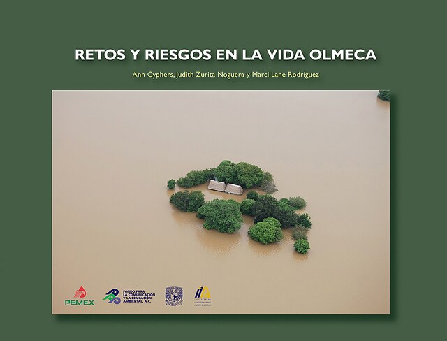 Buchcover für Retos y riesgos en la vida olmeca