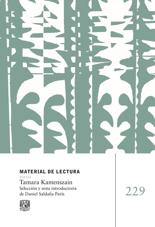 Kirjankansi teokselle Material de Lectura. Tamara Kamenszain