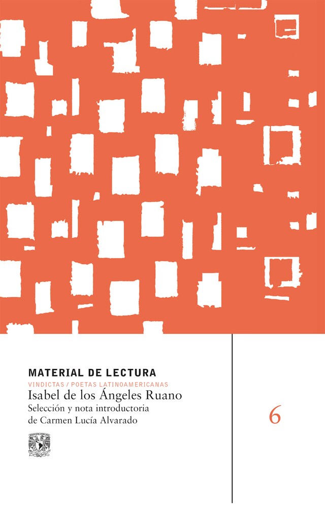 Kirjankansi teokselle Isabel de los Ángeles Ruano. Material de Lectura, núm. 6.