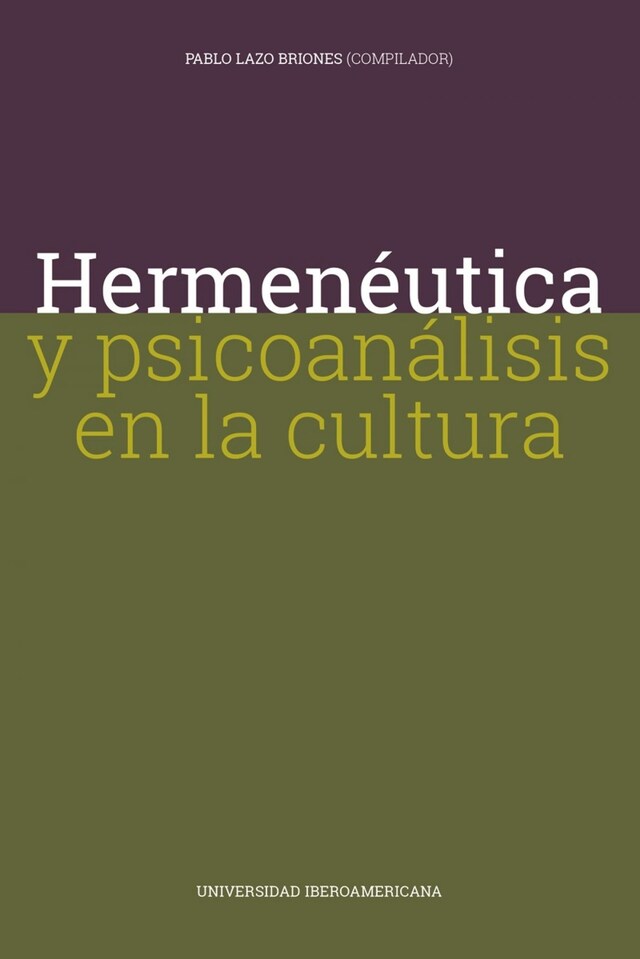 Buchcover für Hermenéutica y psicoanálisis en la cultura