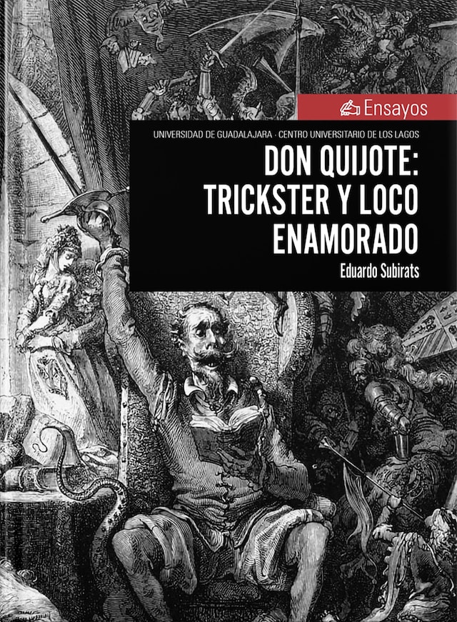Book cover for Don Quijote: trickster y loco enamorado