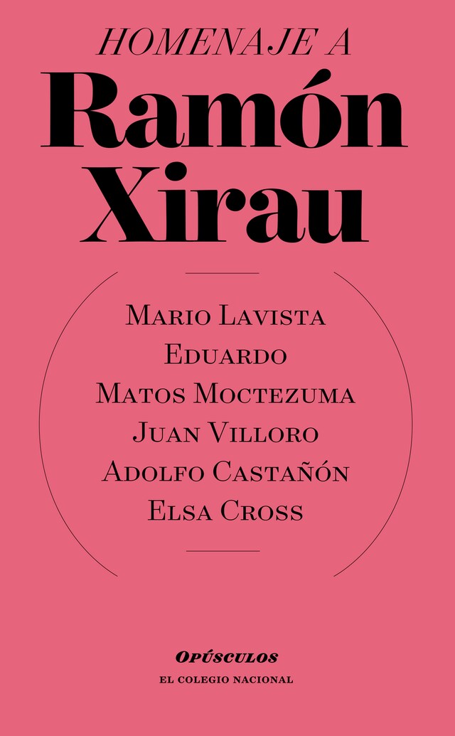 Portada de libro para Homenaje a Ramón Xirau