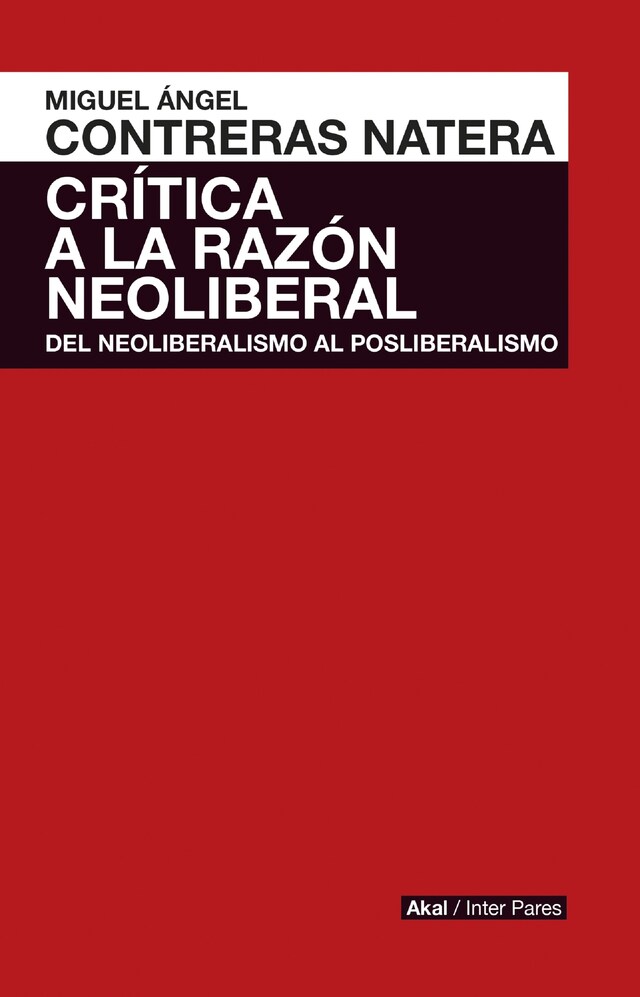 Kirjankansi teokselle Crítica de la razón neoliberal