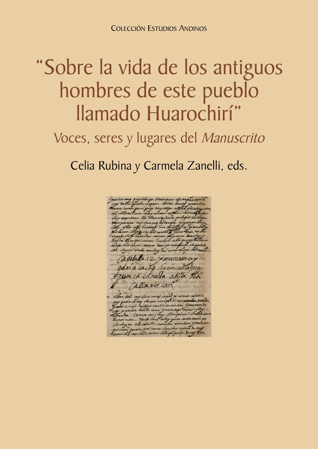 Kirjankansi teokselle "Sobre la vida de los antiguos hombres de este pueblo llamado Huarochirí"