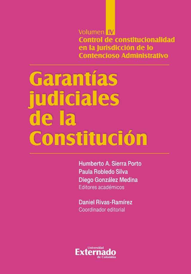 Kirjankansi teokselle Garantías judiciales de la Constitución Tomo IV