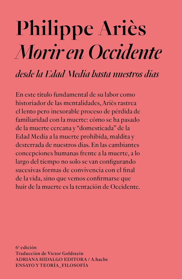 Portada de libro para Morir en occidente