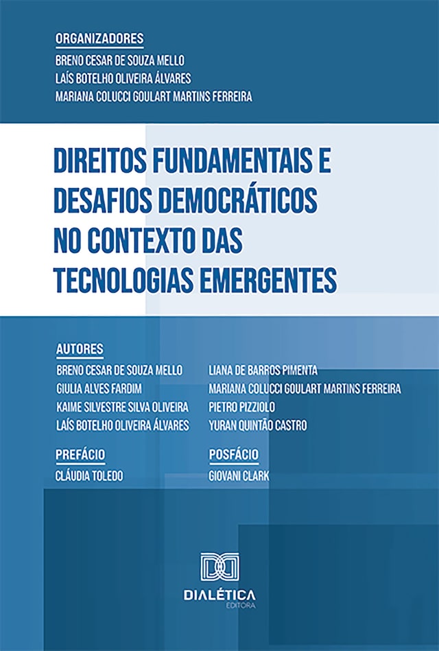 Kirjankansi teokselle Direitos Fundamentais e Desafios Democráticos no Contexto das Tecnologias Emergentes