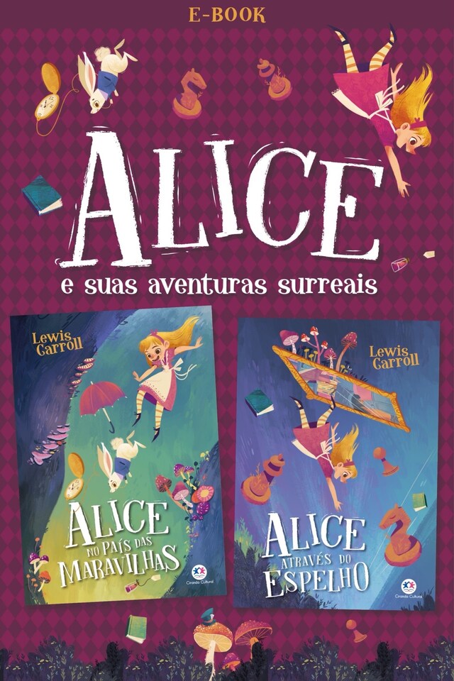 Couverture de livre pour Alice e suas aventuras surreais