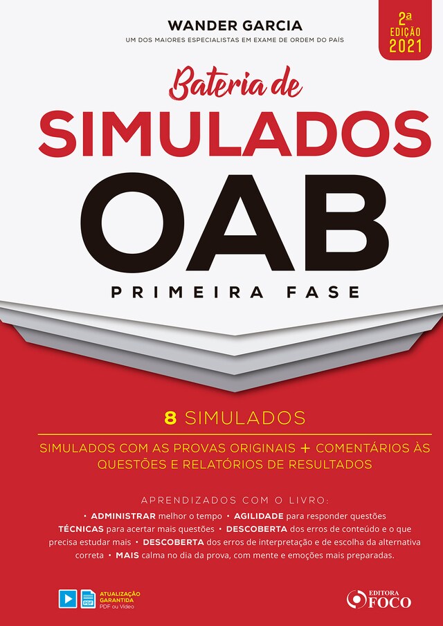 Kirjankansi teokselle Bateria de simulados OAB primeira fase