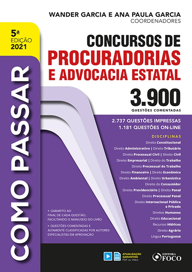 Book cover for Como passar concursos de procuradorias e advocacia estatal